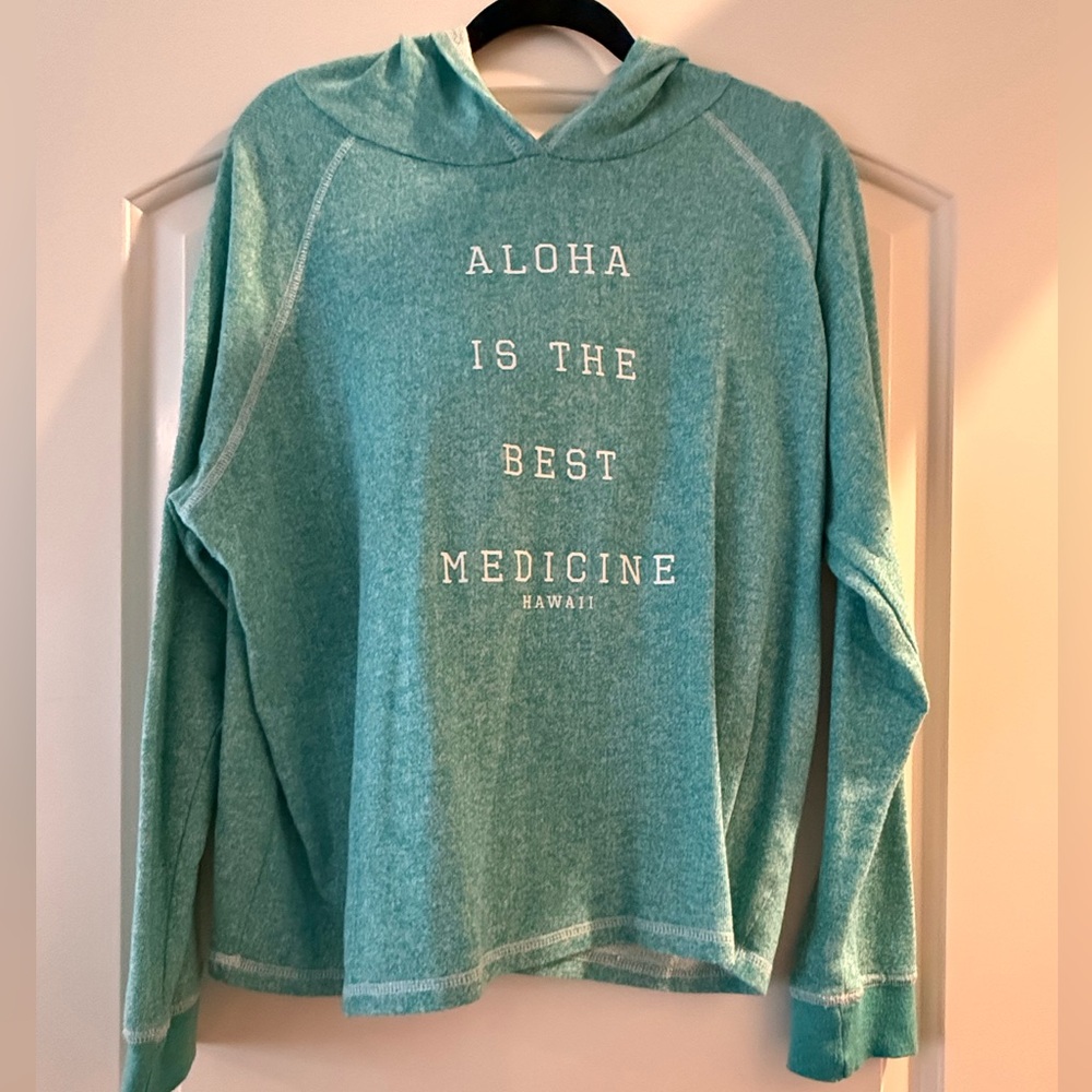 Aloha Is The Best Medicine Teal Sweatshirt